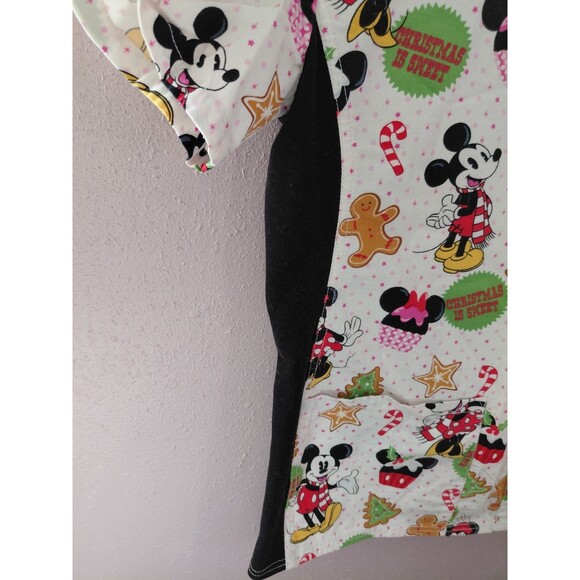 Disney "Christmas Is Sweet" Mickey/Minnie Women’s Scrub Top Size XS - Picture 3 of 11